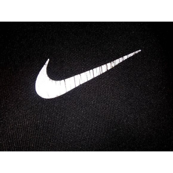 Nike DRI Fit Black Elastic + Drawstring Track Pants Zippered Ankles And Pockets - Picture 13 of 13